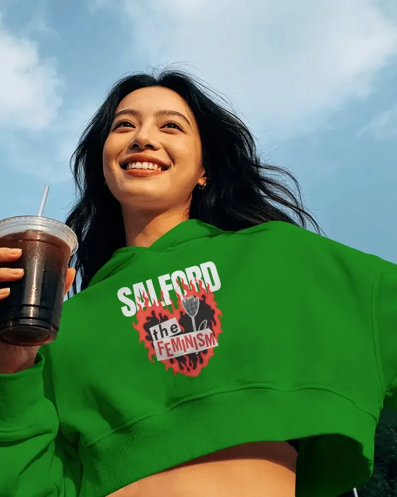 Green printed sweatshirt